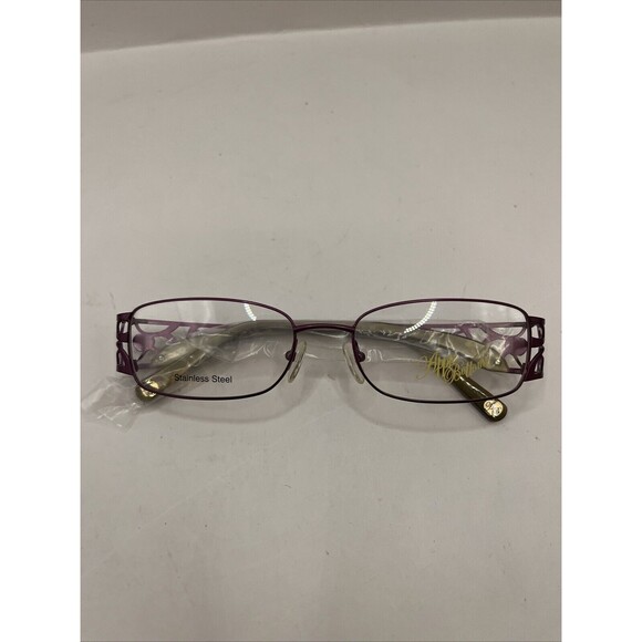 Apple Bottoms Eyeglasses 713 Burgundy Designer Demo Lens Red 53-17-135 - Picture 3 of 8